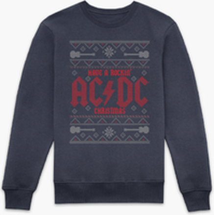 AC/DC Have A Rockin' Christmas Sweatshirt - Navy - S
