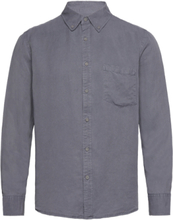 Curtis Tencel Ls Shirt Steel Blue Tops Shirts Casual Blue NEUW