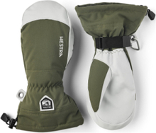 Army Leather Heli Ski - Mitt Accessories Gloves Thumb Gloves Grønn Hestra*Betinget Tilbud