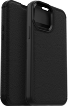 Otterbox - Strada Case wallet hoes - iPhone 13 Pro Max - Zwart + Lunso Tempered Glass