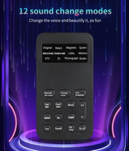 Mini Voice Changer Sound Effects Machine Audio Card Sound Changer Plug & Play 8 Sound Effects for Live Streaming Online Chatting Singing for Smartphone Tablet PC