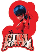 Cushion Girl Power junior 28 x 20 cm polyester rød