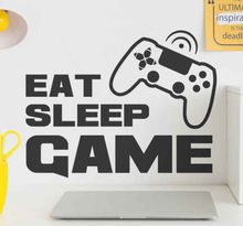 Muurstickers eat sleep game