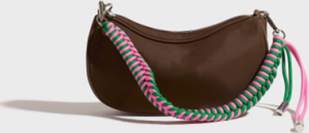 Only - Håndtasker - Hot Fudge Green+Pink Robe Strap - Onlgigi Nylon Rope Bagette Bag Acc - Tasker - Handbags