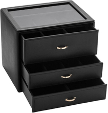 Smyckeskrin svart med tre lådor