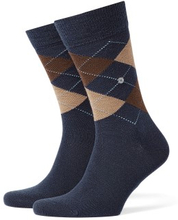 Burlington Strømper Edinburgh Wool Sock Blå/Brun Str 40/46 Herre