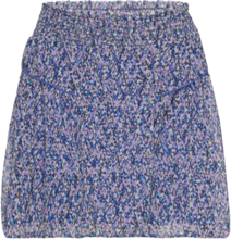 D6Lucky Star Mini Print Skirt Kort Nederdel Blue Dante6