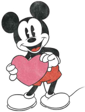 Disney Mickey Mouse Heart Gift T-Shirt - Weiß - L