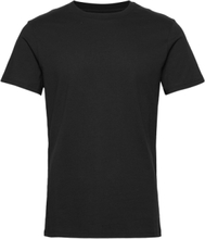 Crew-Neck Cotton T-shirts Short-sleeved Svart Bread & Boxers*Betinget Tilbud