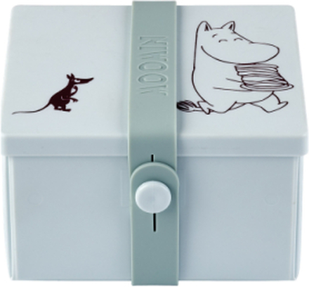 The Moomins Storage/Lunch Box Square Home Kitchen Kitchen Storage Lunch Boxes Blue Moomin