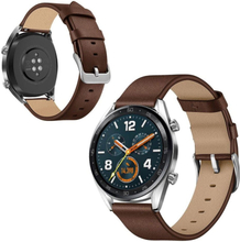 Huawei Watch GT / Watch Magic / Watch 2 durable genuine leather watch band - Brown