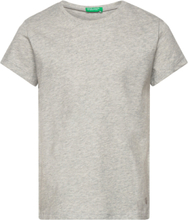 Short Sleeves T-Shirt T-shirts Short-sleeved Grå United Colors Of Benetton*Betinget Tilbud