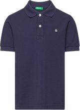 Short Sleeves T-Shirt T-shirts Polo Shirts Short-sleeved Polo Shirts Marineblå United Colors Of Benetton*Betinget Tilbud