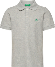 Short Sleeves T-Shirt T-shirts Polo Shirts Short-sleeved Polo Shirts Grå United Colors Of Benetton*Betinget Tilbud