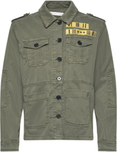 Pd-New Gigi Combat Jacket Overshirts Utility Jackets Kakigrønn Pieszak*Betinget Tilbud