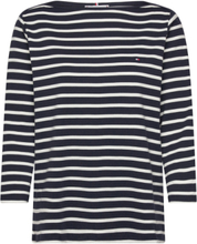 Crv New Cody Slim Boat-Nk 3/4Slv Tops T-shirts & Tops Long-sleeved Navy Tommy Hilfiger