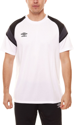 umbro Training Jersey Herren Trainings-Shirt Sport T-Shirt 65289U-GR8 Weiß/Schwarz