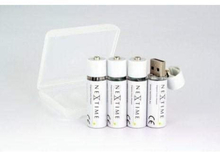 Uppladdningsbart USB-batteri AA 4-pack
