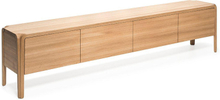 PRIMUM Lågt sidobord / TV-bänk - Ljusoljad ask 200 cm