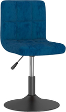 vidaXL Snurrbar barstol blå sammet