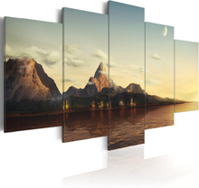 Canvas Tavla - Sunrise i bergen - 100x50