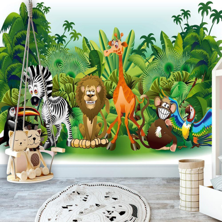 Fototapet - Jungle Animals - 250x175