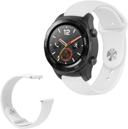 Huawei Watch GT / Magic elegant silicone watch band - White
