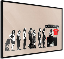 Inramad Poster / Tavla - Banksy: Festival - 30x20 Svart ram