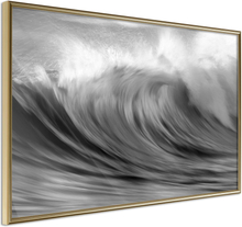 Inramad Poster / Tavla - Big Wave - 30x20 Guldram