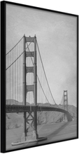 Inramad Poster / Tavla - Bridge in San Francisco II - 20x30 Svart ram
