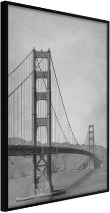 Inramad Poster / Tavla - Bridge in San Francisco II - 40x60 Svart ram