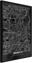 Inramad Poster / Tavla - City Map: Munich