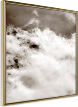 Inramad Poster / Tavla - Clouds - 20x20 Guldram