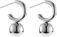 Liz Hoop Accessories Jewellery Earrings Hoops Sølv By Jolima*Betinget Tilbud