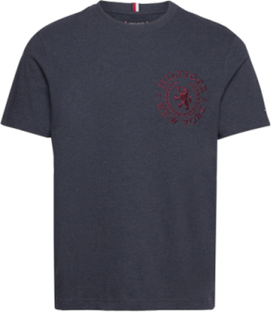 Icon Crest Tee Tops T-Kortærmet Skjorte Navy Tommy Hilfiger