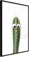 Inramad Poster / Tavla - Funny Cactus I - 20x30 Svart ram