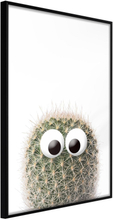 Inramad Poster / Tavla - Funny Cactus II - 20x30 Svart ram