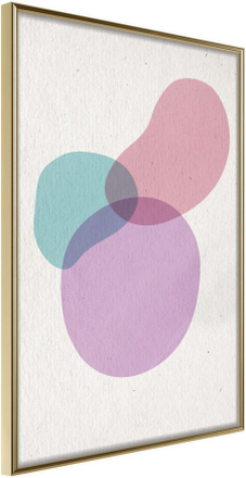 Inramad Poster / Tavla - Pastel Sets I - 40x60 Guldram