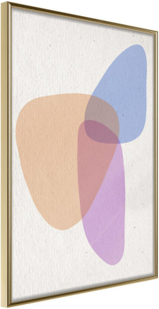 Inramad Poster / Tavla - Pastel Sets II - 40x60 Guldram