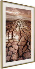 Inramad Poster / Tavla - Prayer for Rain - 20x30 Guldram med passepartout