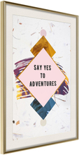 Inramad Poster / Tavla - Time for Adventure! - 20x30 Guldram med passepartout