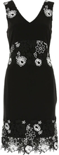 Black Joseph Ribbon Dress Black Cocktail Dress med hvite / svarte blonde detaljer kjoler