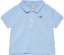 Shield Pique Ss Rugger Tops T-shirts Polo Shirts Short-sleeved Polo Shirts Blue GANT