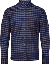 Anton Ls Checked Indigo Shirt Skjorte Uformell Multi/mønstret Casual Friday*Betinget Tilbud