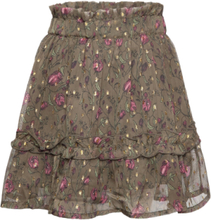 Skirt Flower Dot Dresses & Skirts Skirts Midi Skirts Khaki Green Creamie