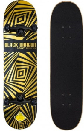 Black Dragon Skateboard GOLD