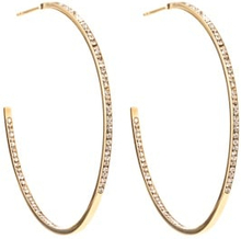BY JOLIMA Celine Crystal Hoops 50 mm Gold One size