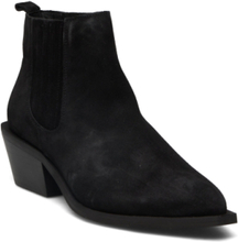 Biamona Western Boot Low Chelsea Suede Shoes Chelsea Boots Black Bianco