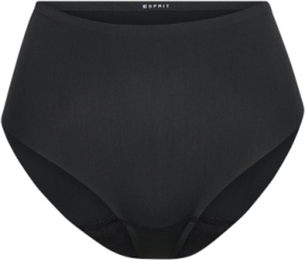 Made Of Recycled Material: Shaping-Effect Thong Lingerie Panties High Waisted Panties Svart Esprit Bodywear Women*Betinget Tilbud