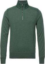 Kilmington Quarter Zip Knitwear Half Zip Pullover Grønn Belstaff*Betinget Tilbud